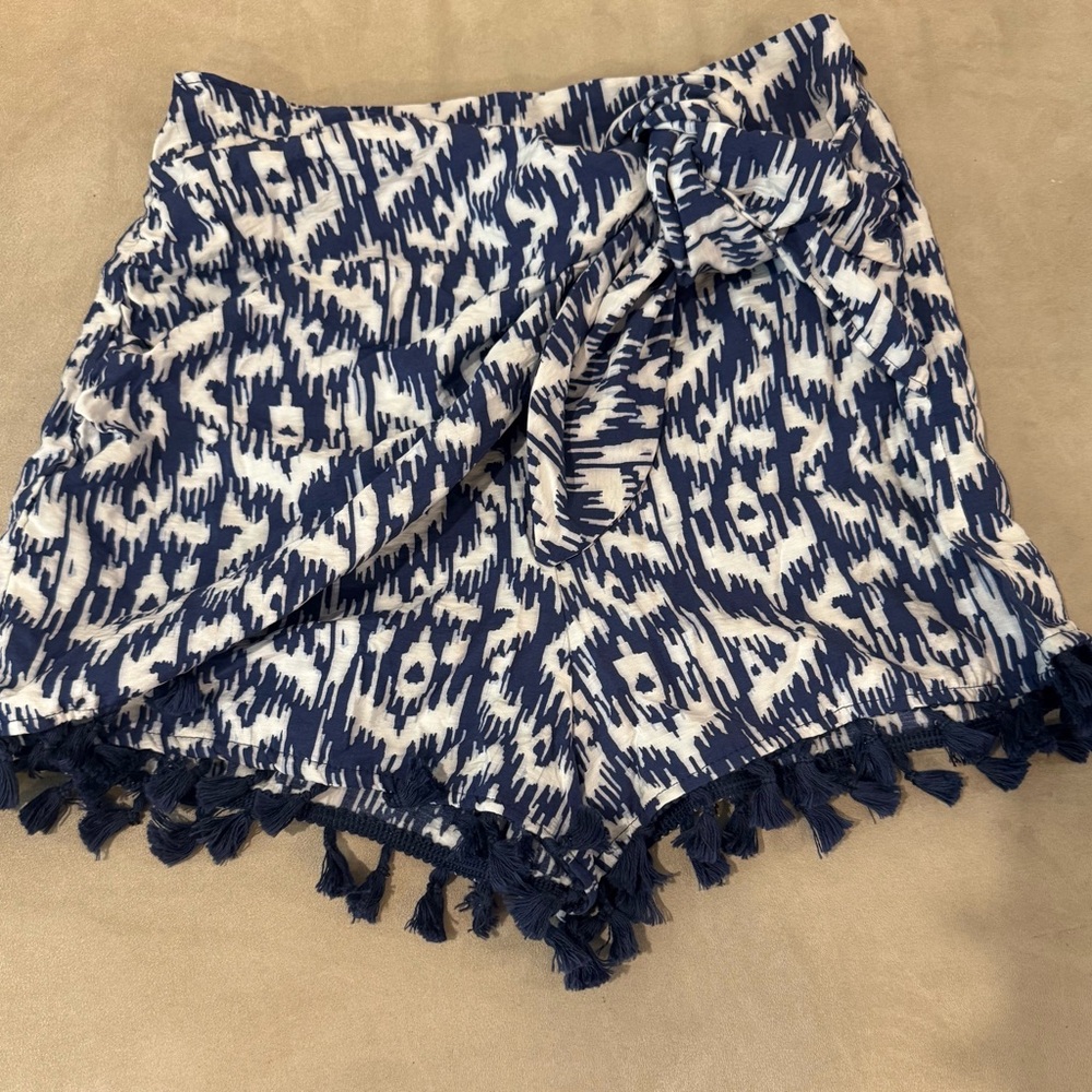 ZARA Knotted Printed Tassel Wrapped Skort Size XS - Picture 2 of 8